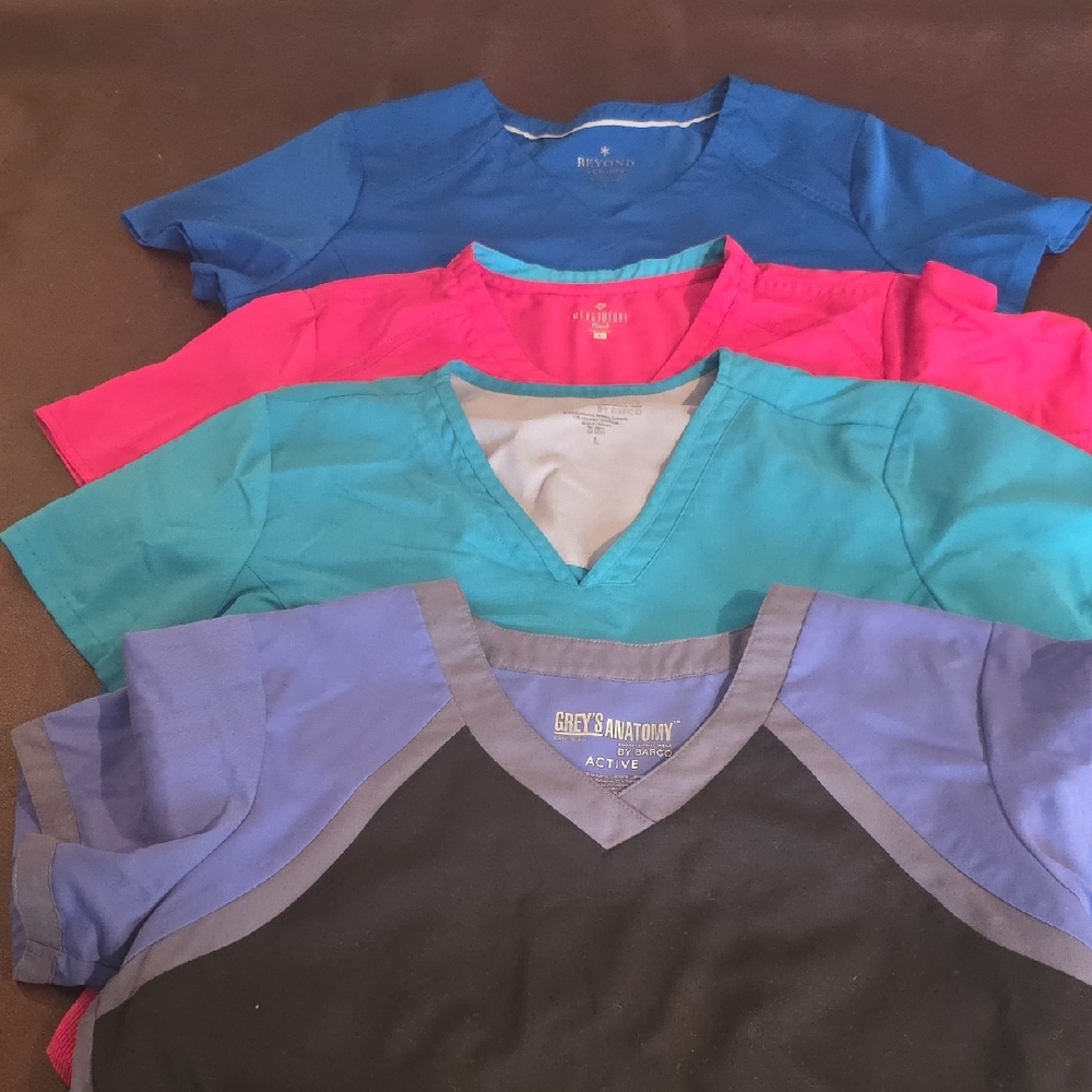 Grey's Anatomy, Medcouture, Beyond, Scrub Tops - Blue, Pink, Teal, Purple